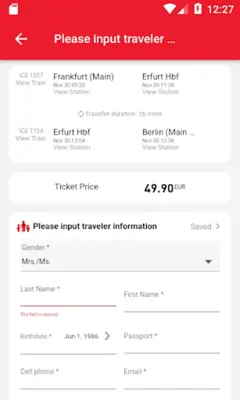 Xmove - Train&Bus Booking android App screenshot 9